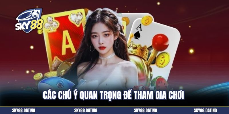 Các chú ý quan trọng để tham gia chơi một cách có trách nhiệm